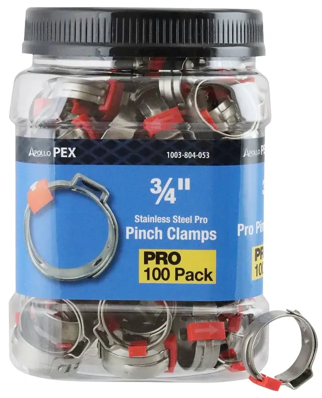 Apollo Pro Series PXPRO34100JR Pinch Clamp, 3/4 Pipe/Conduit, 100/PK