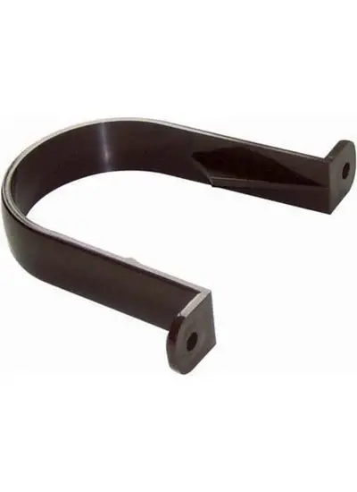 FloPlast 68mm Round Pipe Clip Chocolate