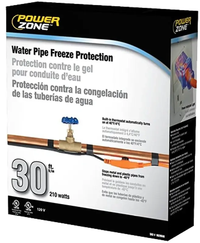 Heavy-Duty Industrial PowerZone ORPHC21030 Pipe Heat Tape, 30 L