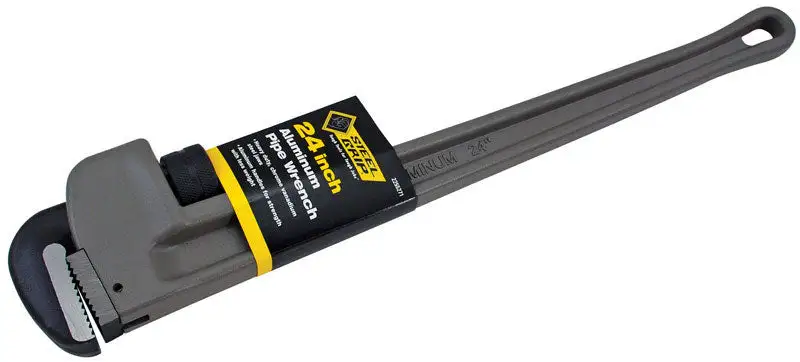 Steel Grip 24 Inch Pipe Wrench 1 Piece Heavy Duty Plumbing Tool