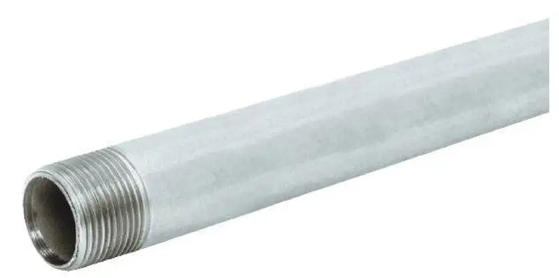United Pipe & Steel 1 . D X 10 ft. L Galvanized Steel Pipe Plumbing