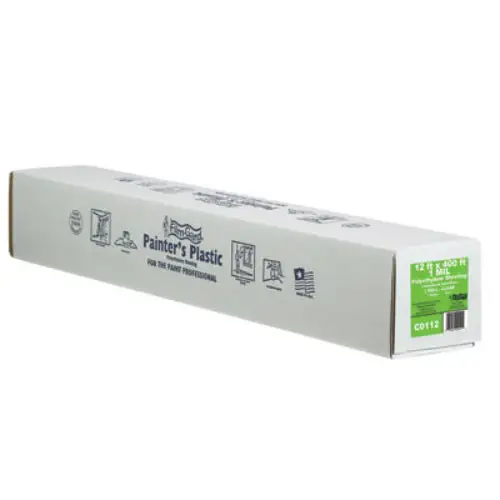 Film-Gard 625786 Painter's Plastic Construction Sheeting 12' x 400' Clear Protective