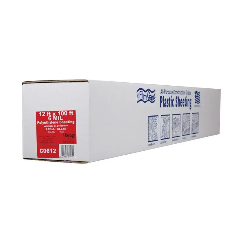 Film-Gard 6 mil x 12 ft. x 100 ft. Clear Polyethylene Plastic Sheeting