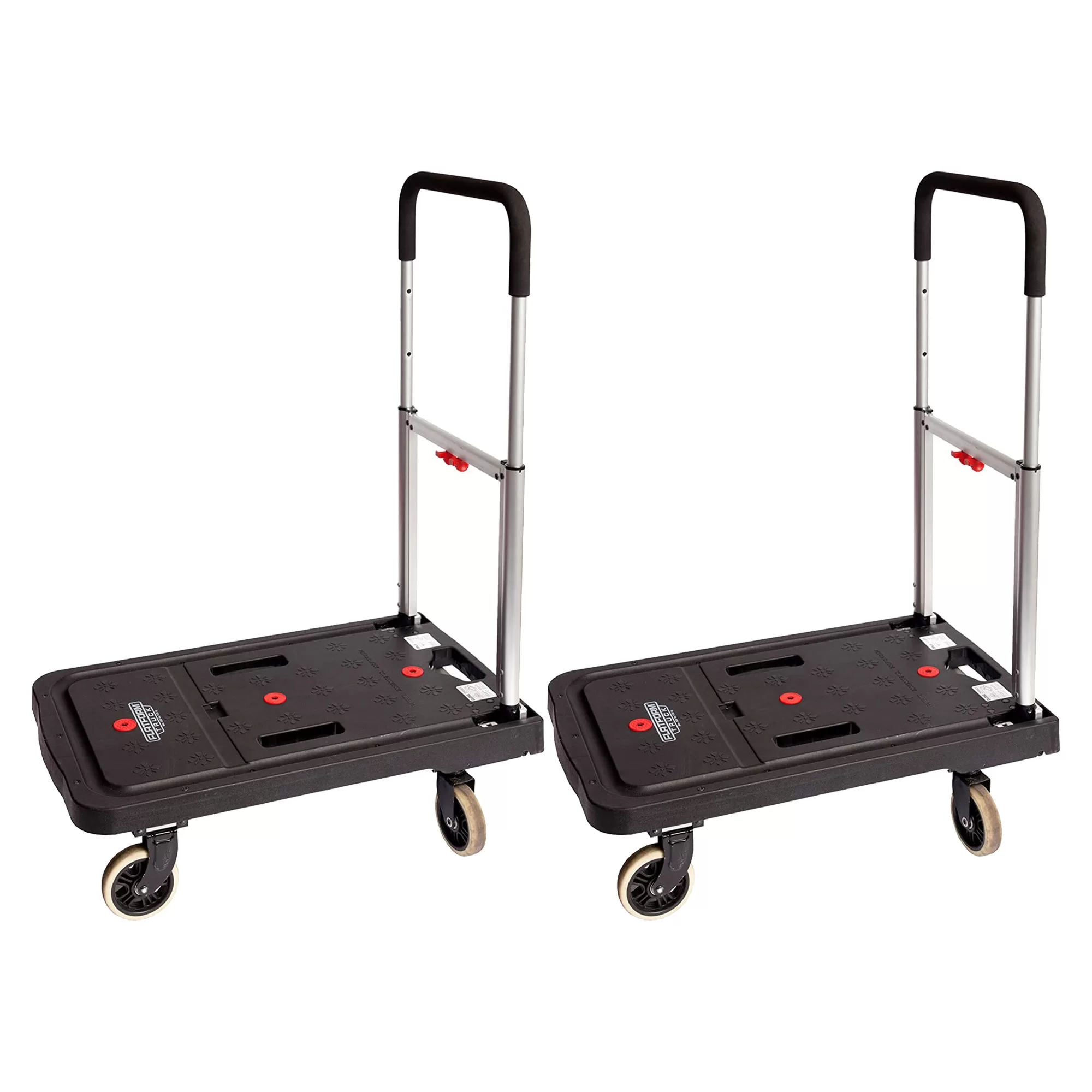Magna Cart FF 4 Wheel Folding Platform Transport Cart Supports 300 lbs 2 Pack