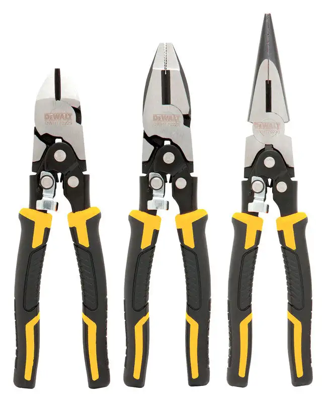 3-Piece Compound Pliers Set Professional and DIY Use DeWalt