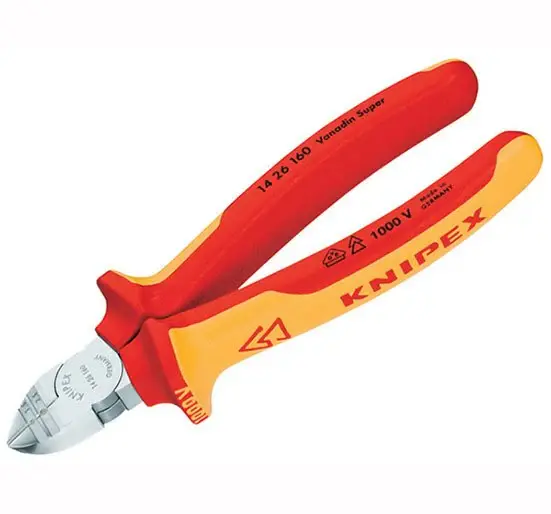 Knipex Diagonal Insulation Stripper & Side Cutters VDE Grips 160mm - VDE Grips 160mm