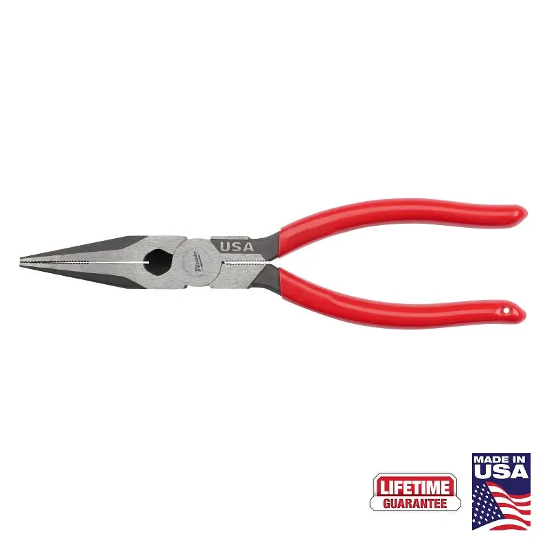 Milwaukee MT505 Nose Pliers, 8.11 OAL, 2.7 Jaw Opening, 0.11 W Tip