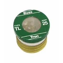 4-Pack 25-Amp Type TL Plug Fuse Electrical Protection Cooper Bussmann