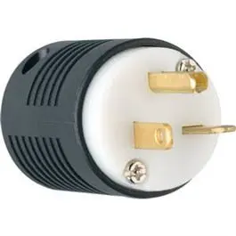 NEMA 6-20P Straight Blade Plug 20-Amp 250-Volt Black & White Pass u0026 Seymour