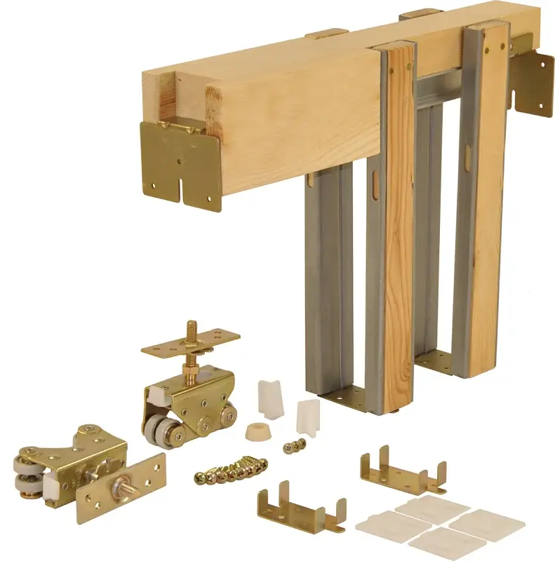 Johnson Hardware 203080PF Pocket Door Frame Kit, 1-3/4 Robust Door, 400 lb Max Weight per Door