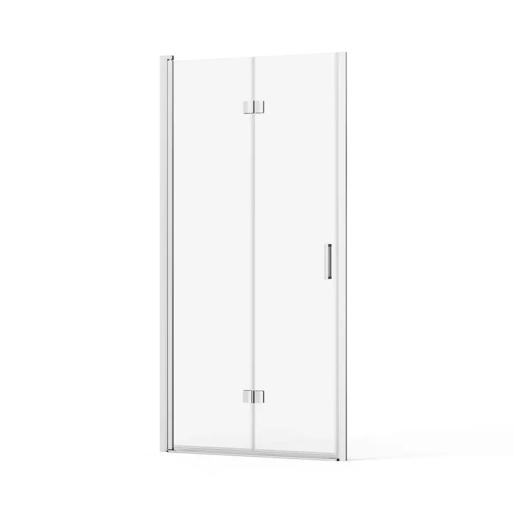 Knob Set Bifold Frameless Shower Door Tempered Distinct Glass