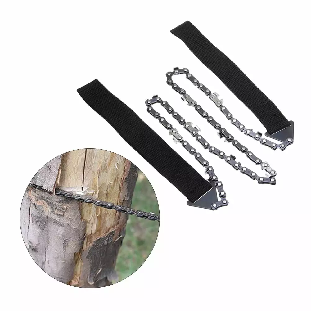 Survival Chain Saw Outdoor Pocket Chainsaw Razor Tool Travel-friendly Camping Extendable SHLT Mall