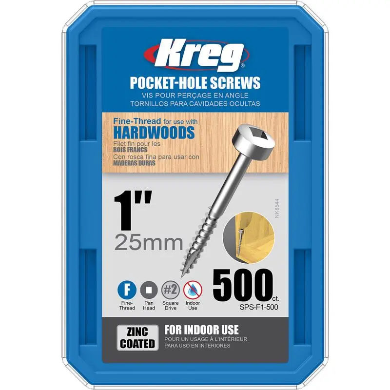 Kreg No. 10 X 2-1/2 . L Square Pocket-Hole Screw 50 ct - Woodworking Fasteners