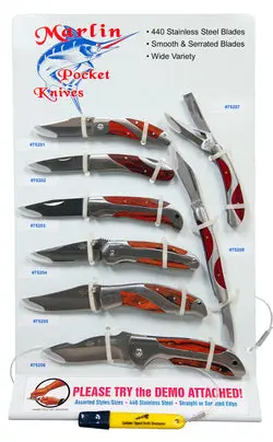 Alco Manufacturing 3 Inch Stainless Steel Wood Inlay Pocket Knife