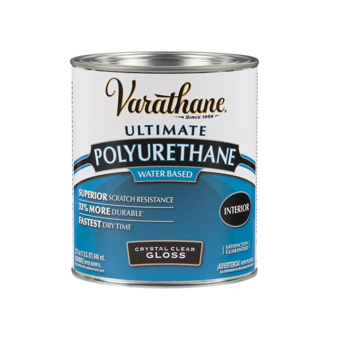 Varathane Water-Based Ultimate Polyurethane Finish Crystal Clear 1 Quart