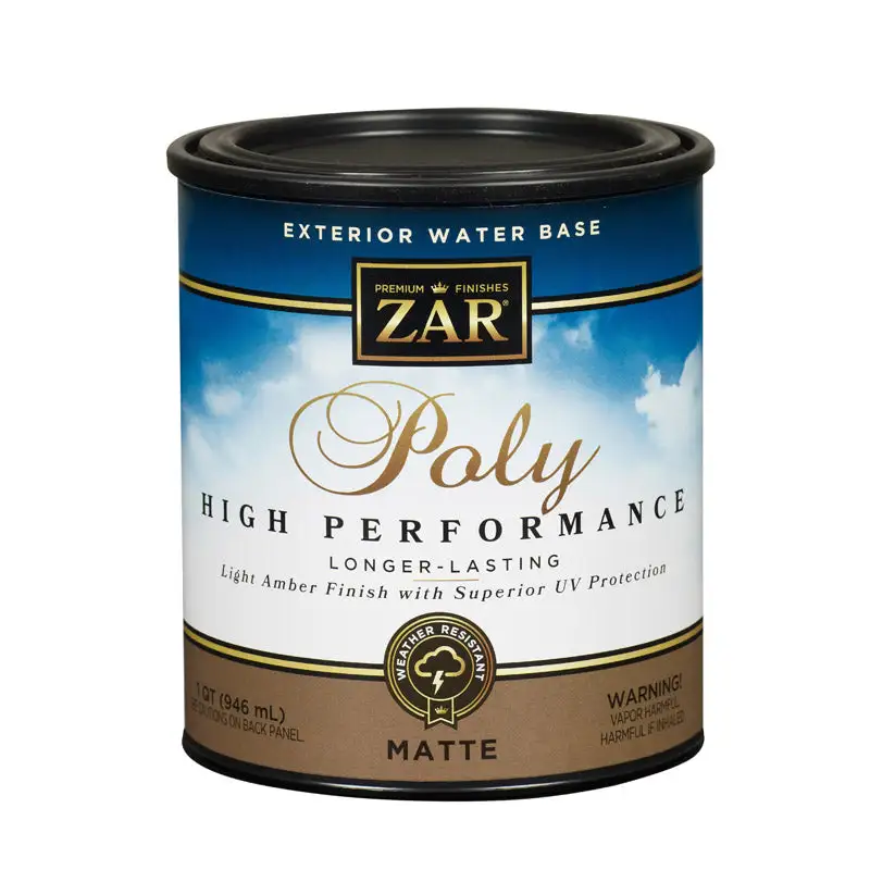 ZAR Matte Clear Water-Based Polyurethane 1 Quart Pack 4