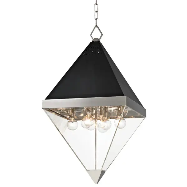 Coltrane 8 Light Pendant Light - Glossy Nickel