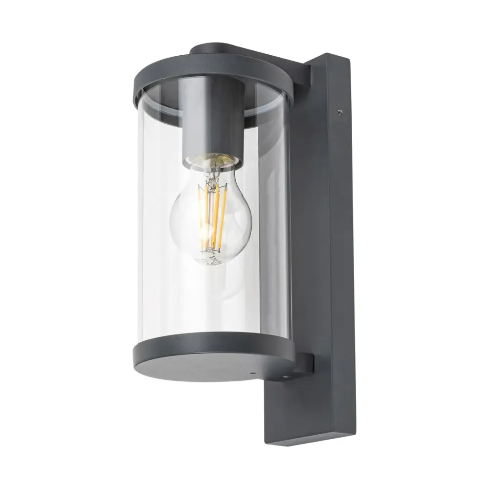 RABALUX SILISTRA Wall Lamp Garden Outdoor Patio Industrial 60W E27 IP44 Aluminium Glass Anthracite