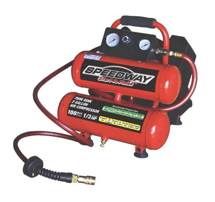 Speedway 52024 Twin Stack Air Compressor 2 Gallon Portable Pancake