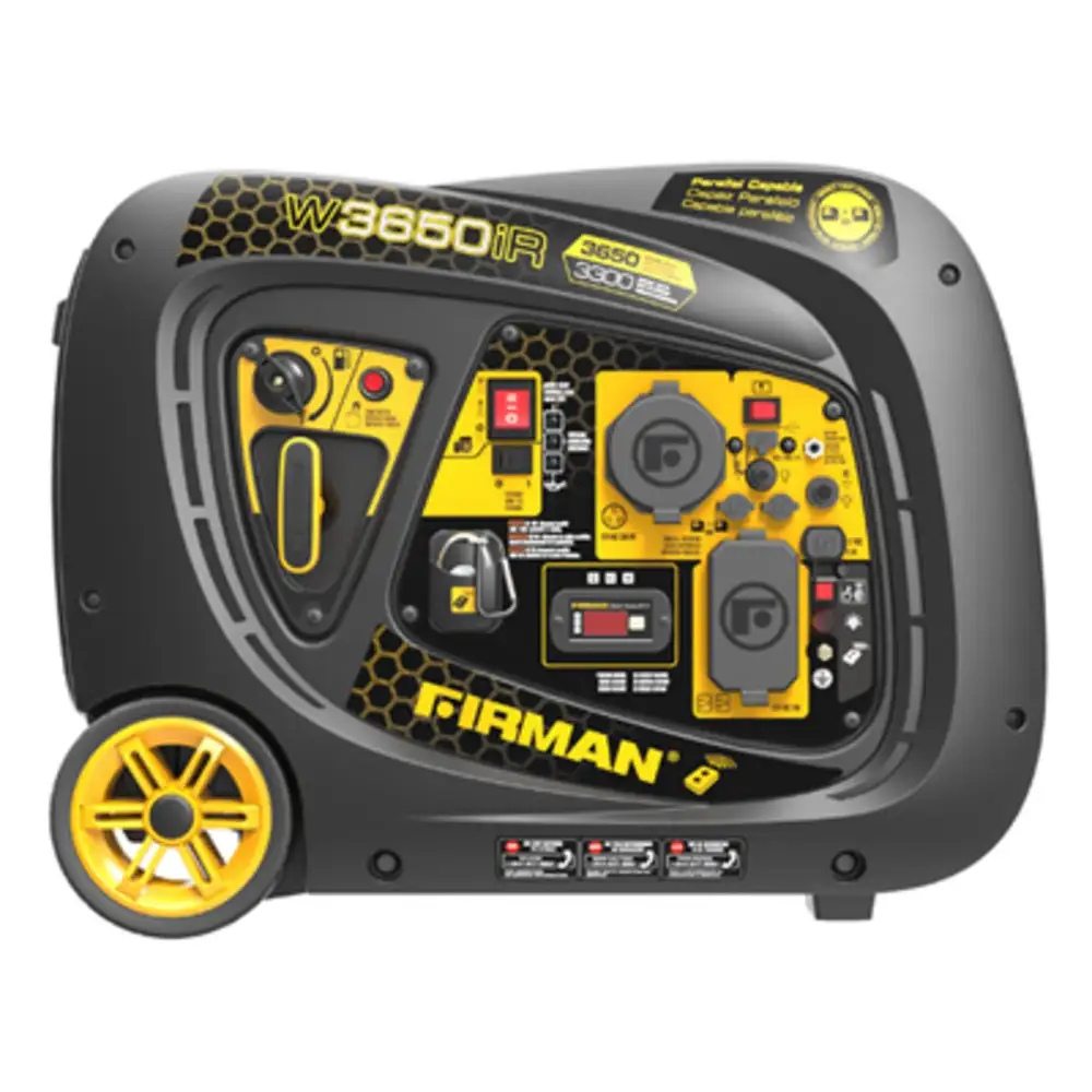 Firman W03383 Remote Start Gas Portable Generator 3650/3300 Watts Camping and RV