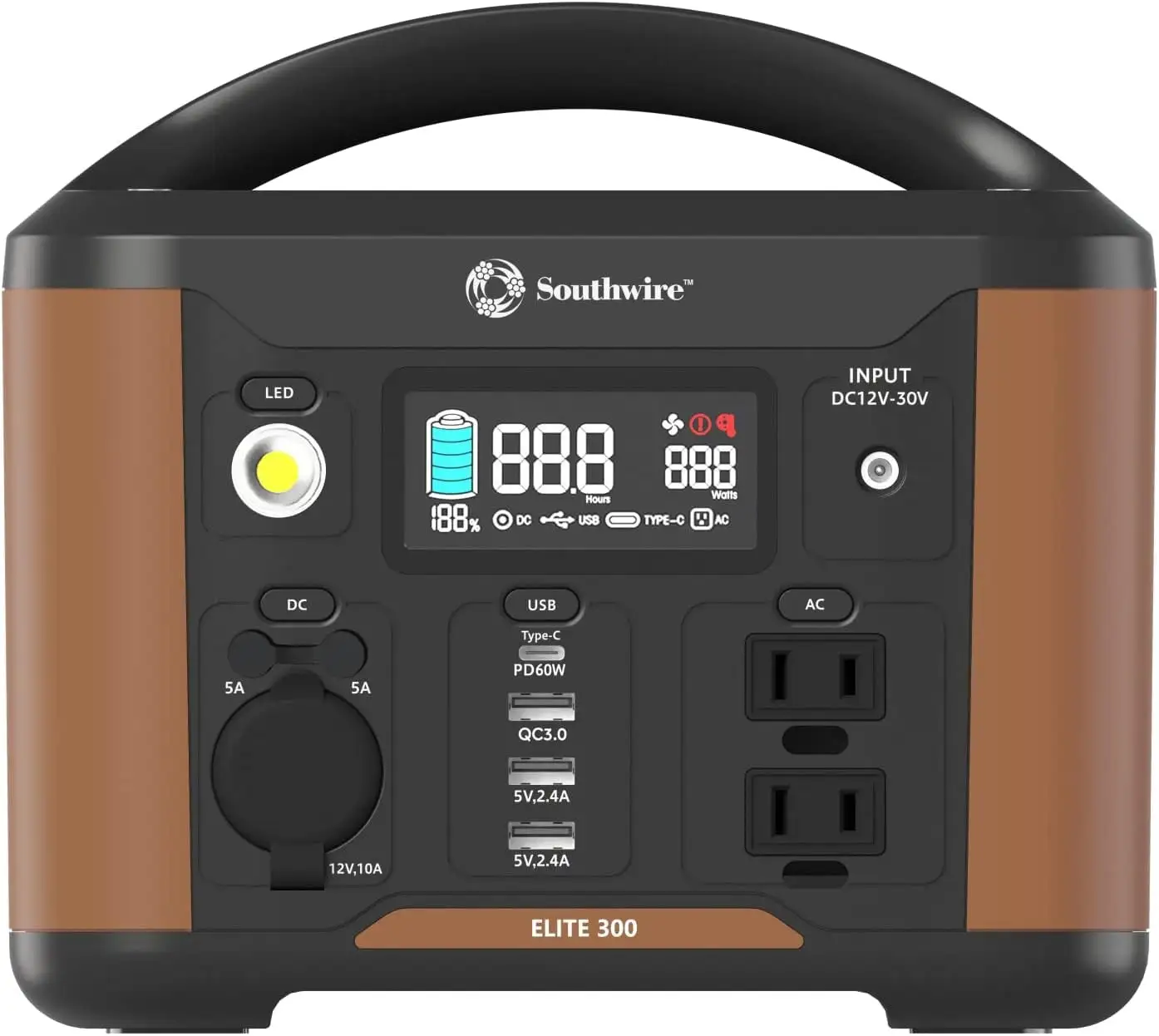 Southwire 53251 Elite 500 Portable Power Station 300 Watts 120 Volt