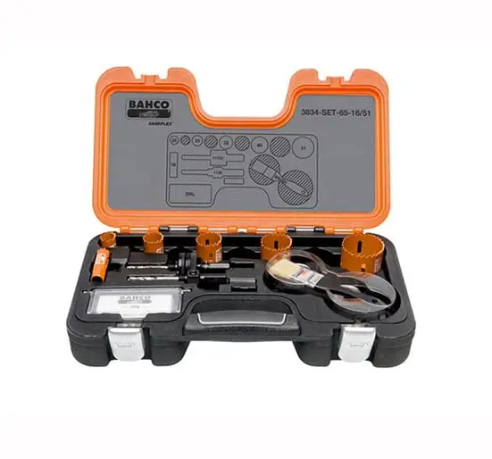 Bahco Professional Holesaw Set 3834 16/51 Sizes: 16-51mm - 3834 Place 65 16-51mm Varipitch