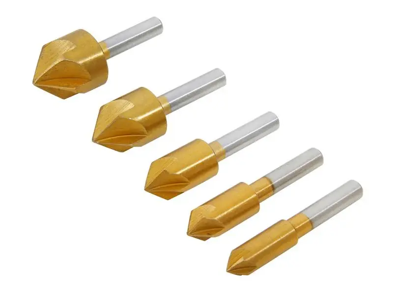 BlueSpot Tools HSS Aerospace-grade Countersink Bit Set, 5 Piece