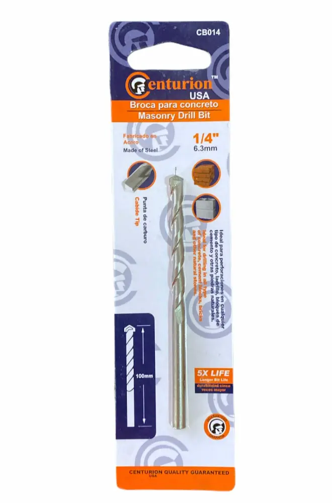 Centurion 1/4" Masonry Drill Bit CB014