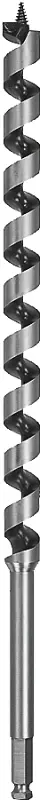 DEWALT DW1690 Auger Drill Bit, 1-1/4 Dia, 17 OAL, Hollow Center Flute, 7/16 Dia Shank, Ball Groove Shank