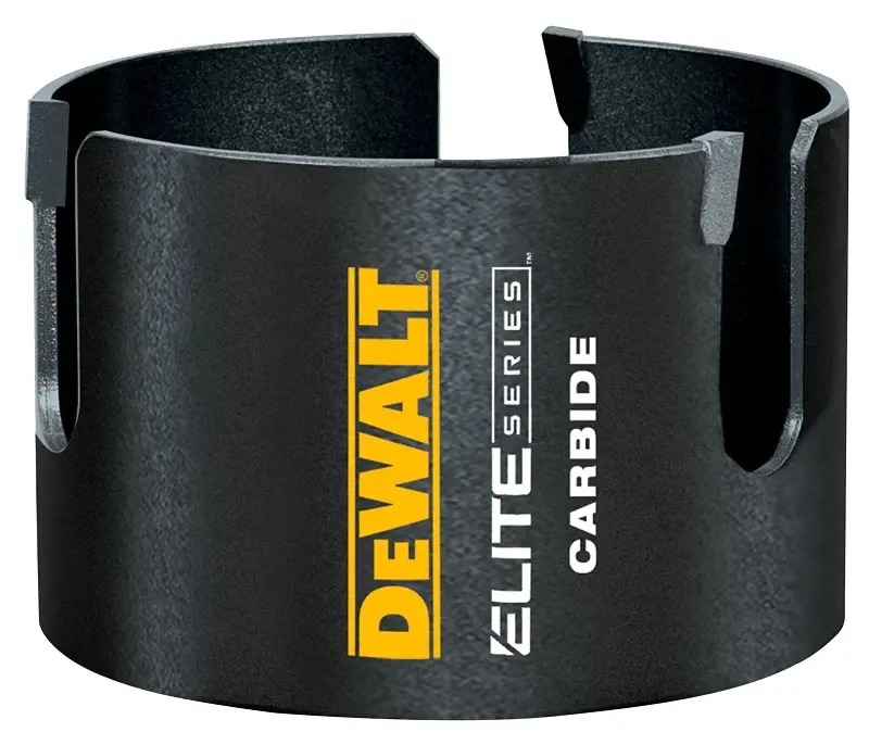 DEWALT ELITE Series DAH44 Hole Saw, 4 Dia, 2-7/16 D Cutting, 5/8 Arbor, Carbide Cutting Edge