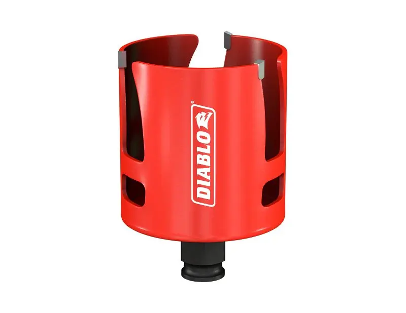 Diablo Demo Demon DHS2750CTR Hole Saw, 2-3/4 Dia, 2-3/8 D Cutting, 1-5/8 Arbor, Carbide Cutting Edge