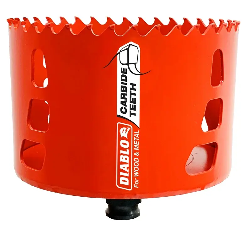 Diablo DHS4000CT Hole Saw, 4 Dia, 64 mm D Cutting, Carbide Cutting Edge