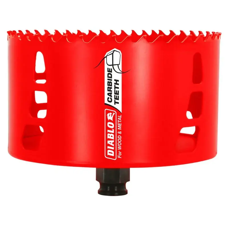 Diablo DHS4625CT Hole Saw, 4-5/8 Dia, 2-3/8 D Cutting, Carbide Cutting Edge