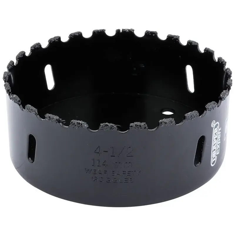 Draper TCGHSP Tungsten Carbide Grit Hole Saw, 114mm - (34969)