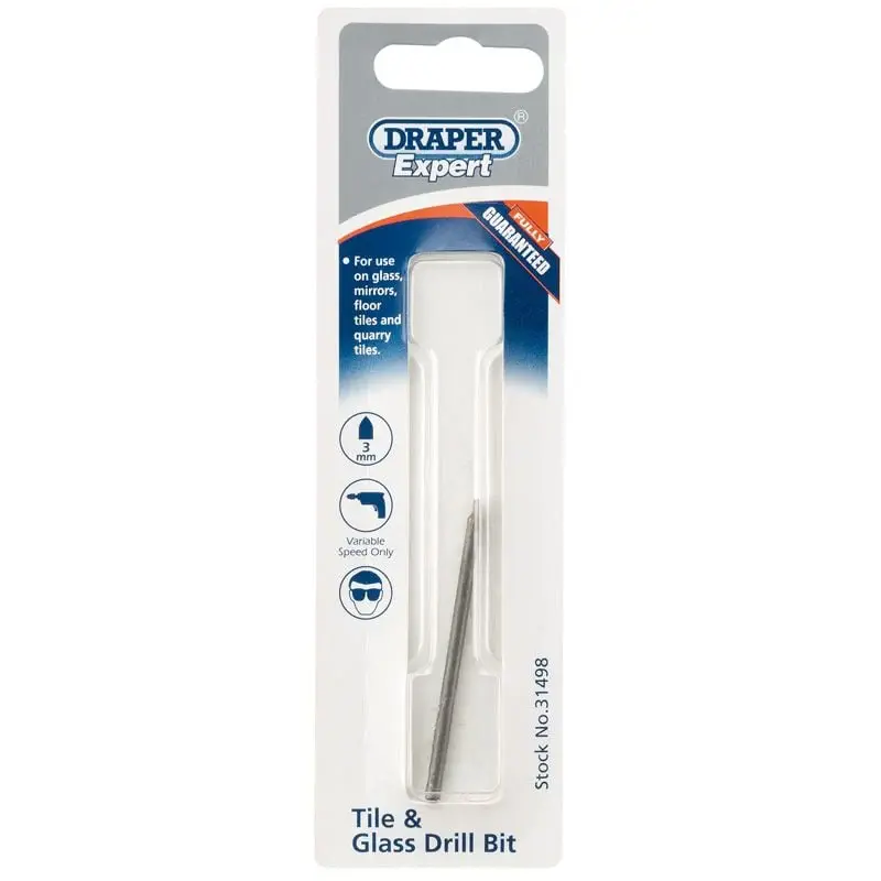 Draper TGD Tile and Glass Drill Bit, 3mm - (31498)