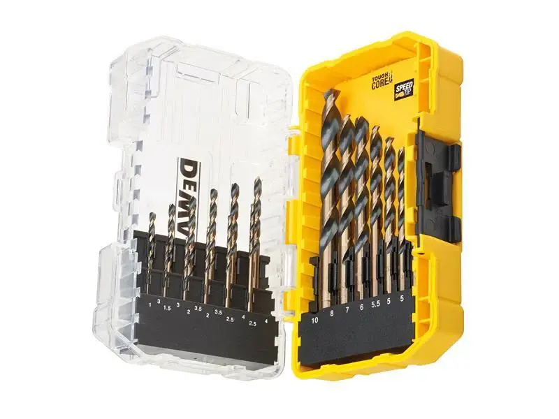 DT70728 Black & Gilded HSS Drill Set, 19 Piece