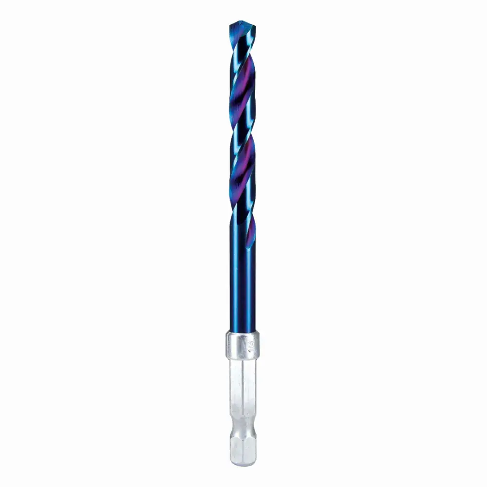 HSS Metal and Wood Stinger Mach-Blue Twist Drill Bit, 1/4" x 4-1/8"