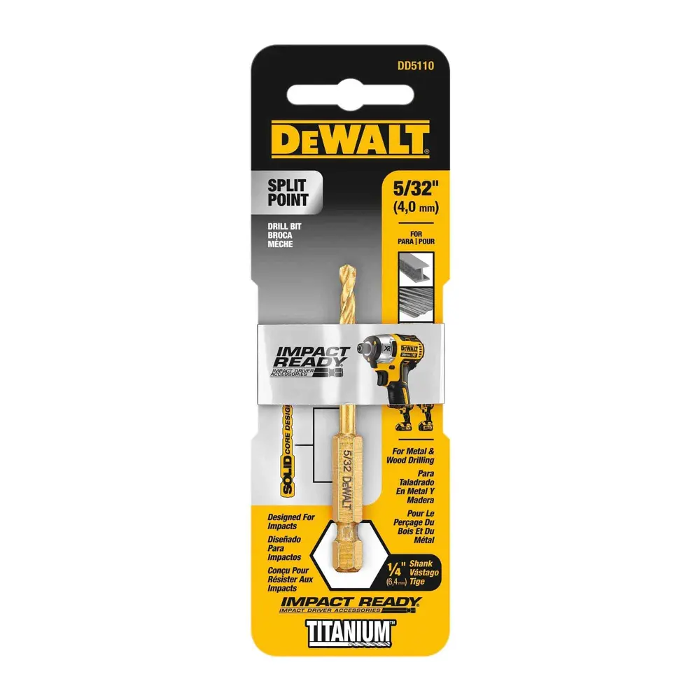 Impact Ready Premium metal Nitride Coated Drill Bit, 5/32"