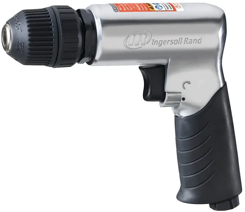 Ingersoll Rand 7811G Air Drill, 3/8 Chuck, Keyless Chuck, 1/2 hp, 4 cfm Air