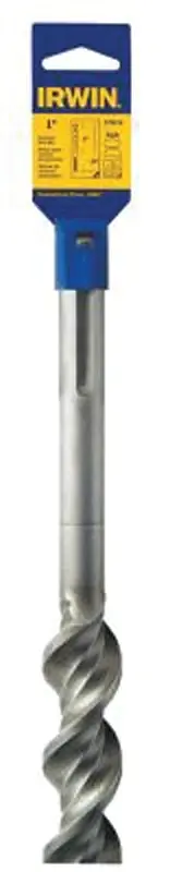 Irwin 323014 Hammer Drill Bit, 7/8 Dia, 13 OAL, Twist Flute, 4-Flute, 5 Dia Shank, SDS Max Shank