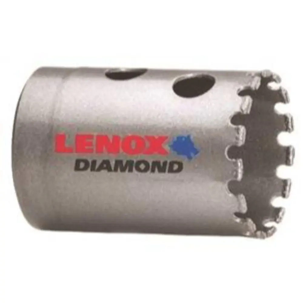LENOX DIAMOND HOLE SAW, 1-3/8 DIA, 1-5/8 CUTING DEPTH