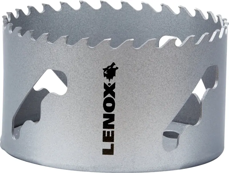 Lenox Speed Slot LXAH3334 Hole Saw, 3-3/4 Dia, Carbide Cutting Edge, 3-1/2 Pilot Drill
