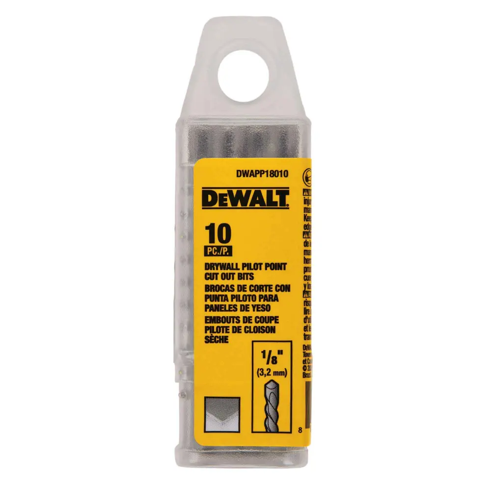 Pilot Point Drywall Drill Bit, 1/8" (10 Pieces)