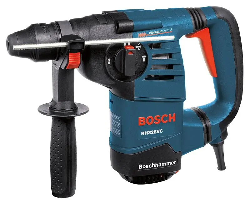 Bosch RH328VC Rotary Hammer, 8 , SDS-Plus Chuck, 3/4 Chuck, 4000 bpm, 2.6 ft-lb Impact Energy