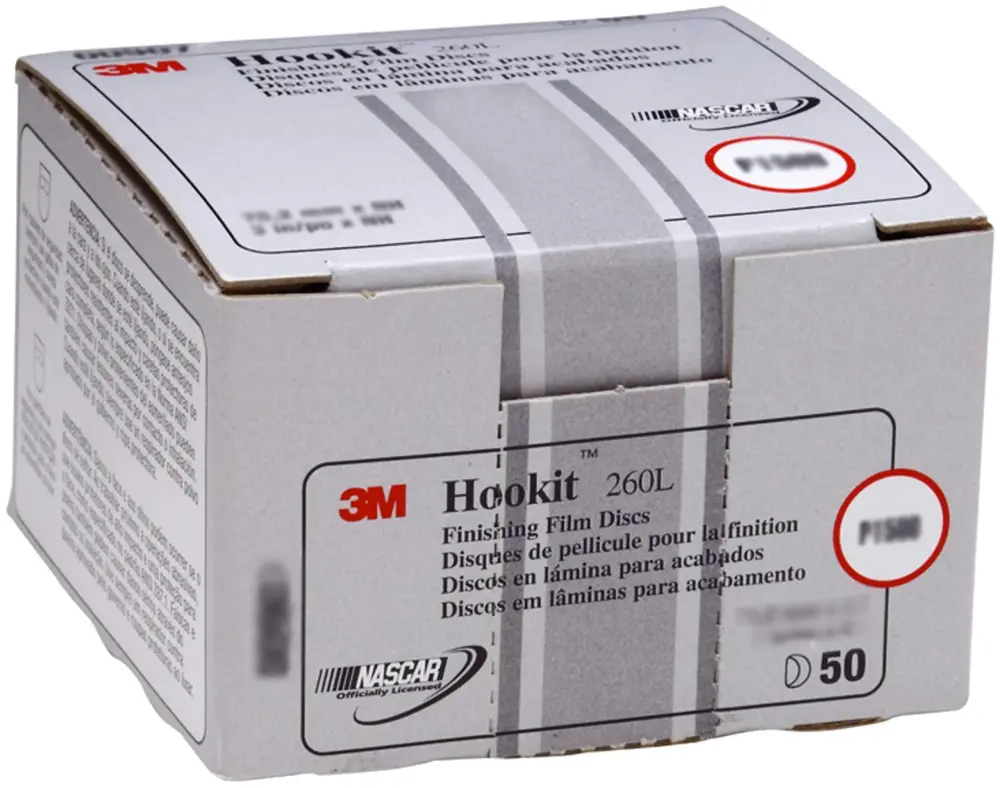 3M™ 00909 Hookit™ Finishing Film Abrasive Disc 260L, 3 , P1000, 50 discs per carton