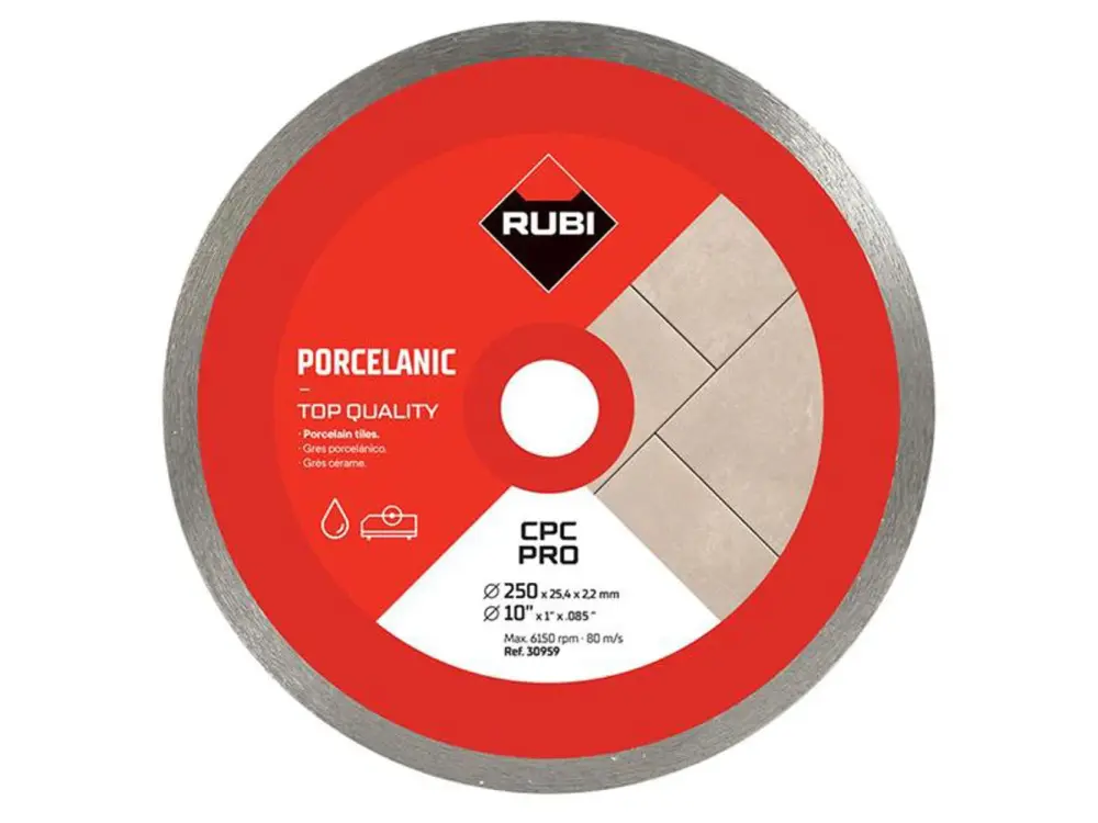 Rubi Tiling Tools Cpc250 Pro Continuous Rim Diamond Blade 250Mm