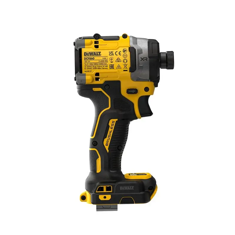DEWALT DCF860B Rechargeable Impact Driver, Tool Only, 20 V, 1/4 Drive, 4500 ipm, 3800 rpm Speed
