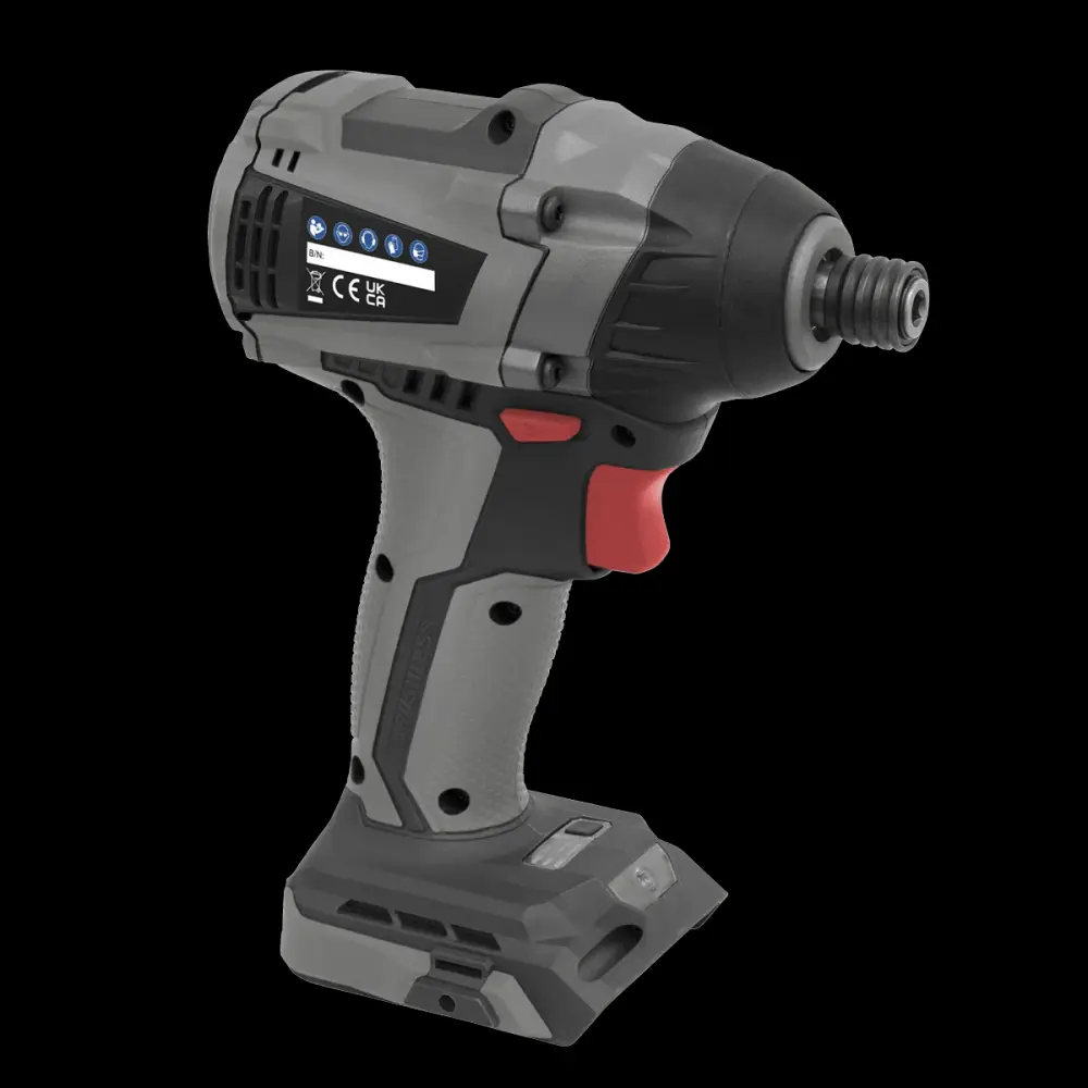 Sealey CP20VIDX Brushless Impact Driver 20V 1/4"Hex 200Nm - Body Only LED Work Light