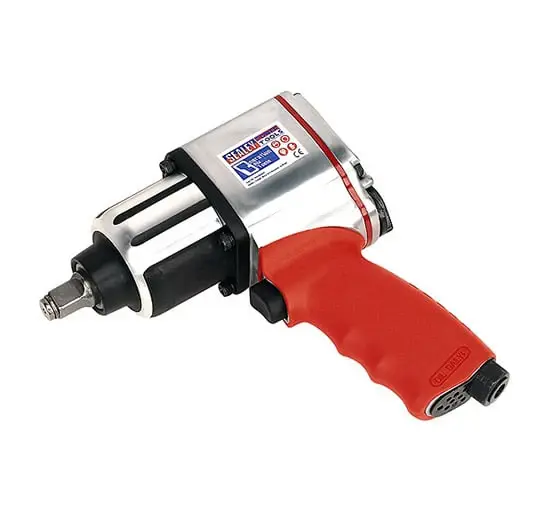 Sealey GSA02 Air Impact Wrench 1/2in Sq Drive Twin Hammer 3-Year Warranty