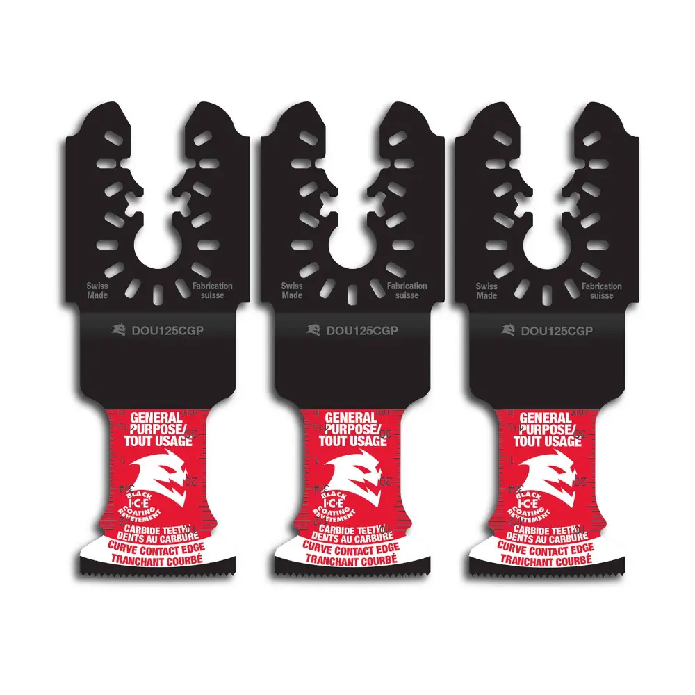 Universal Fit Oscillating Blade 1-1/4" Carbide Teeth General Purpose Cuts , 3 Units